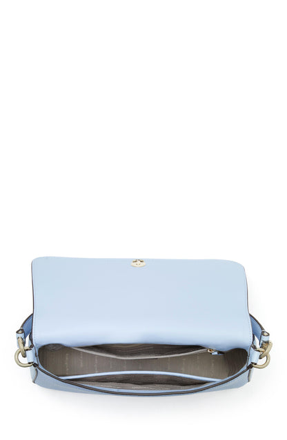 Hudson Pebbled Leather Flap Shoulder Bag