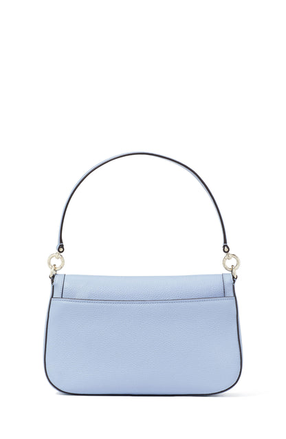 Hudson Pebbled Leather Flap Shoulder Bag
