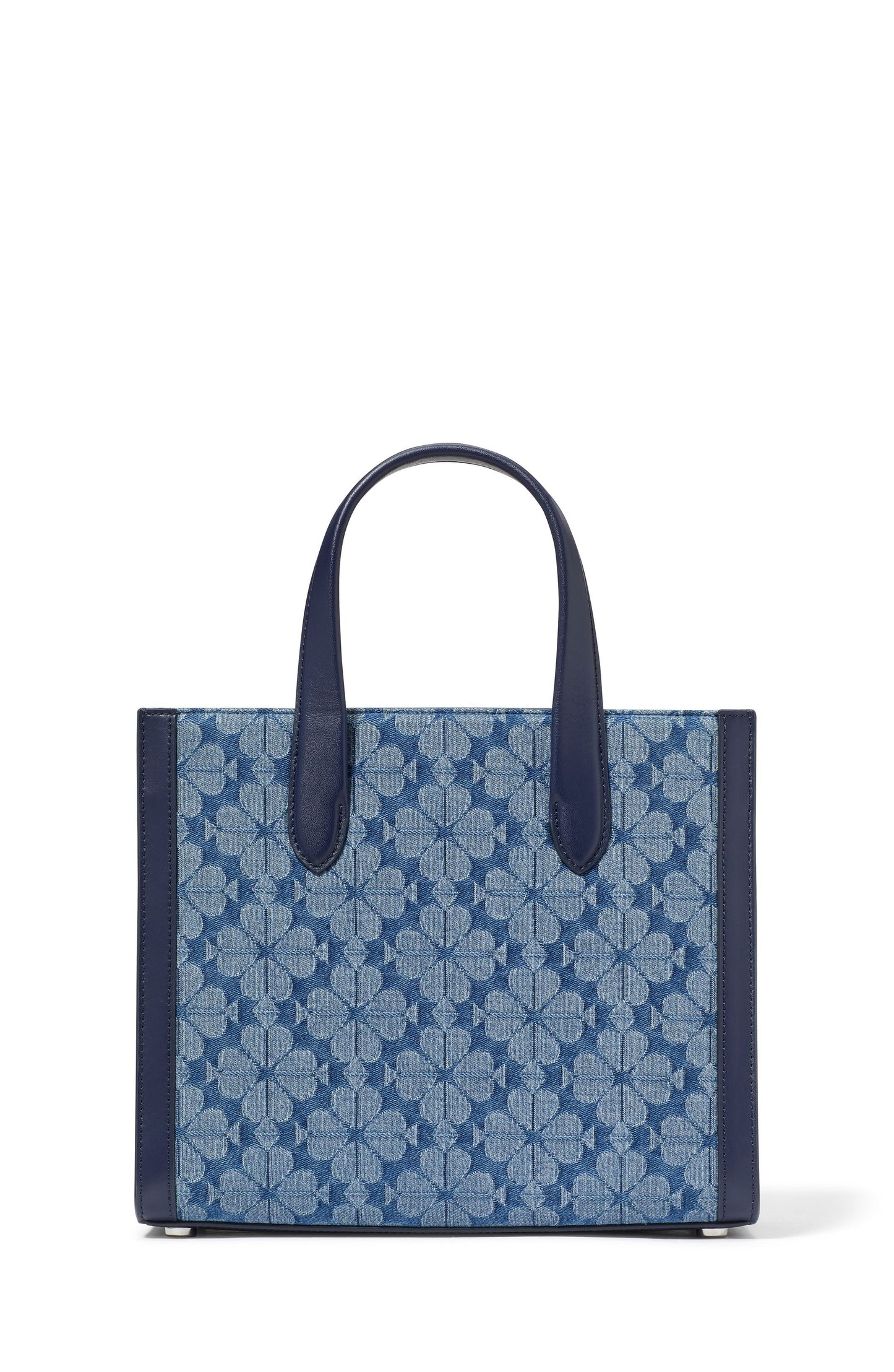 kf886_Spade Flower Jacquard Denim Manhattan Small Tote_Parisian Navy Multi