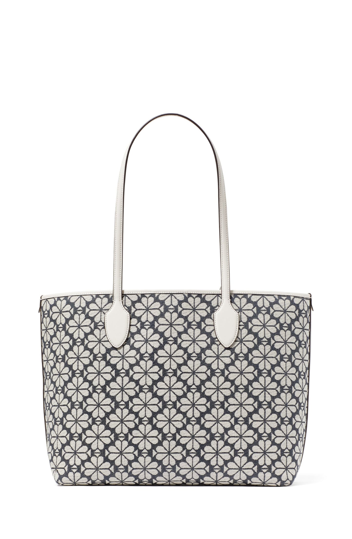 kf891_Spade Flower Jacquard Bleecker Large Tote_Charcoal Grey Multi