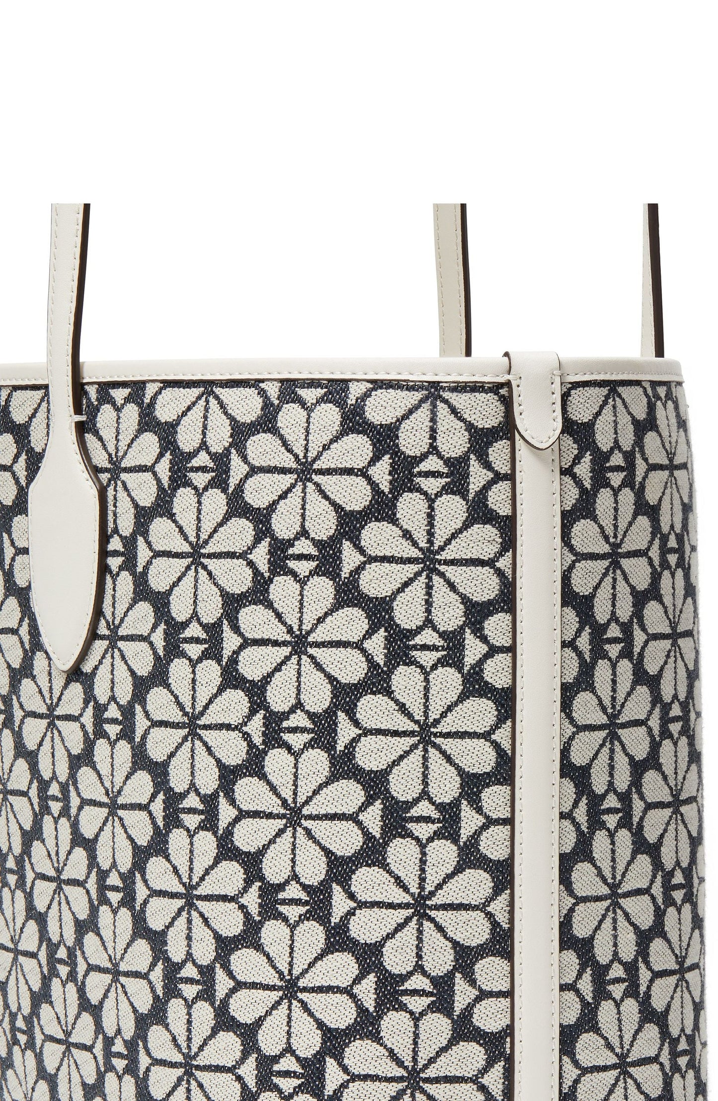 kf891_Spade Flower Jacquard Bleecker Large Tote_Charcoal Grey Multi