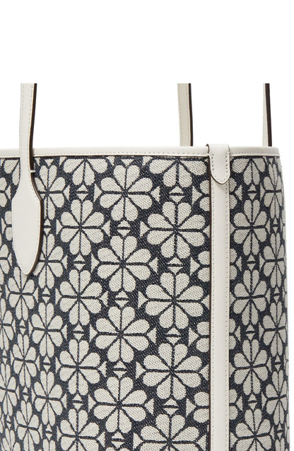 kf891_Spade Flower Jacquard Bleecker Large Tote_Charcoal Grey Multi