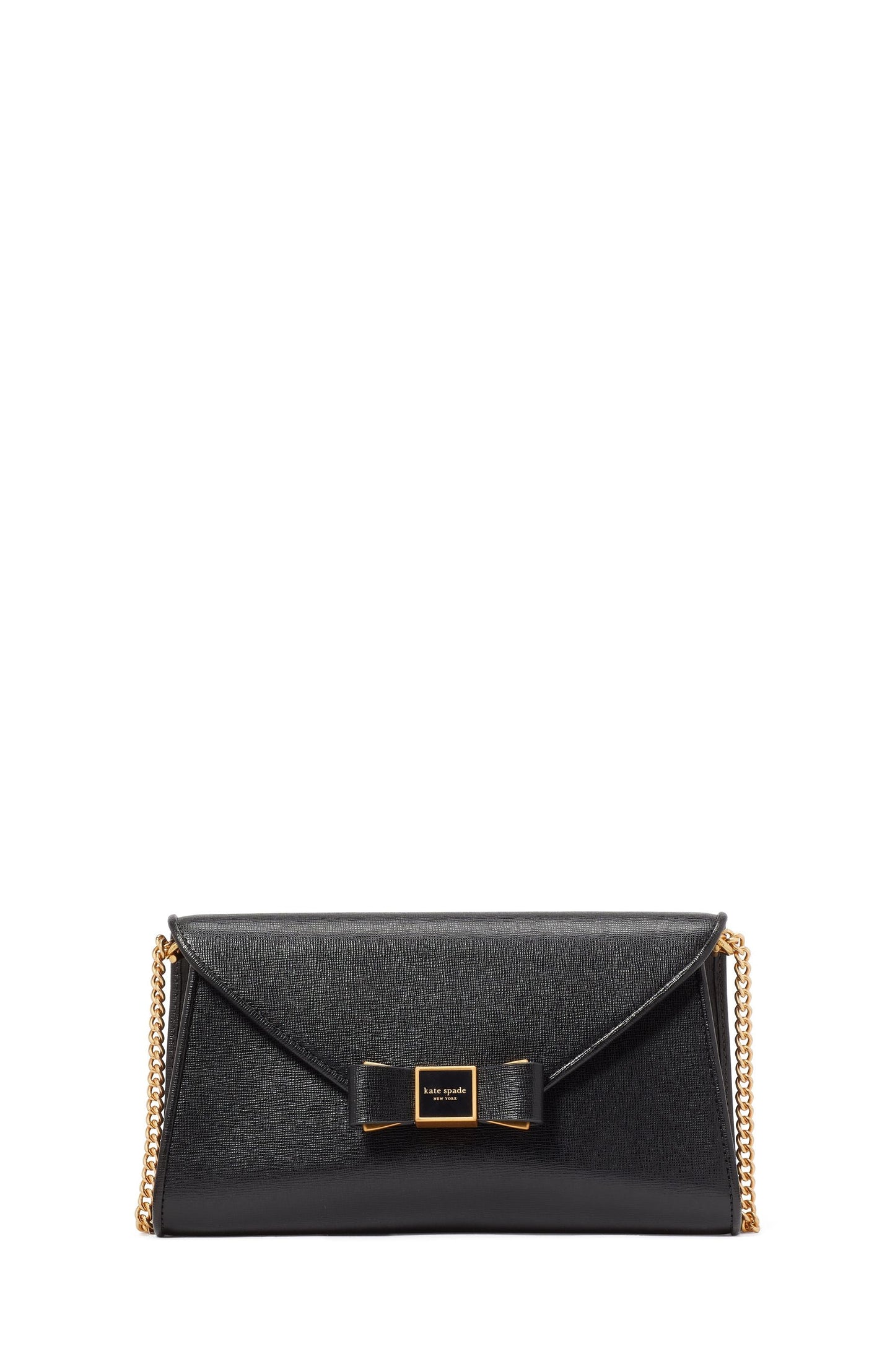 KF927_Morgan Bow Embellished Envelope Flap Crossbody_Black