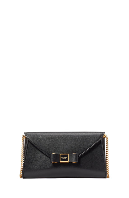 KF927_Morgan Bow Embellished Envelope Flap Crossbody_Black