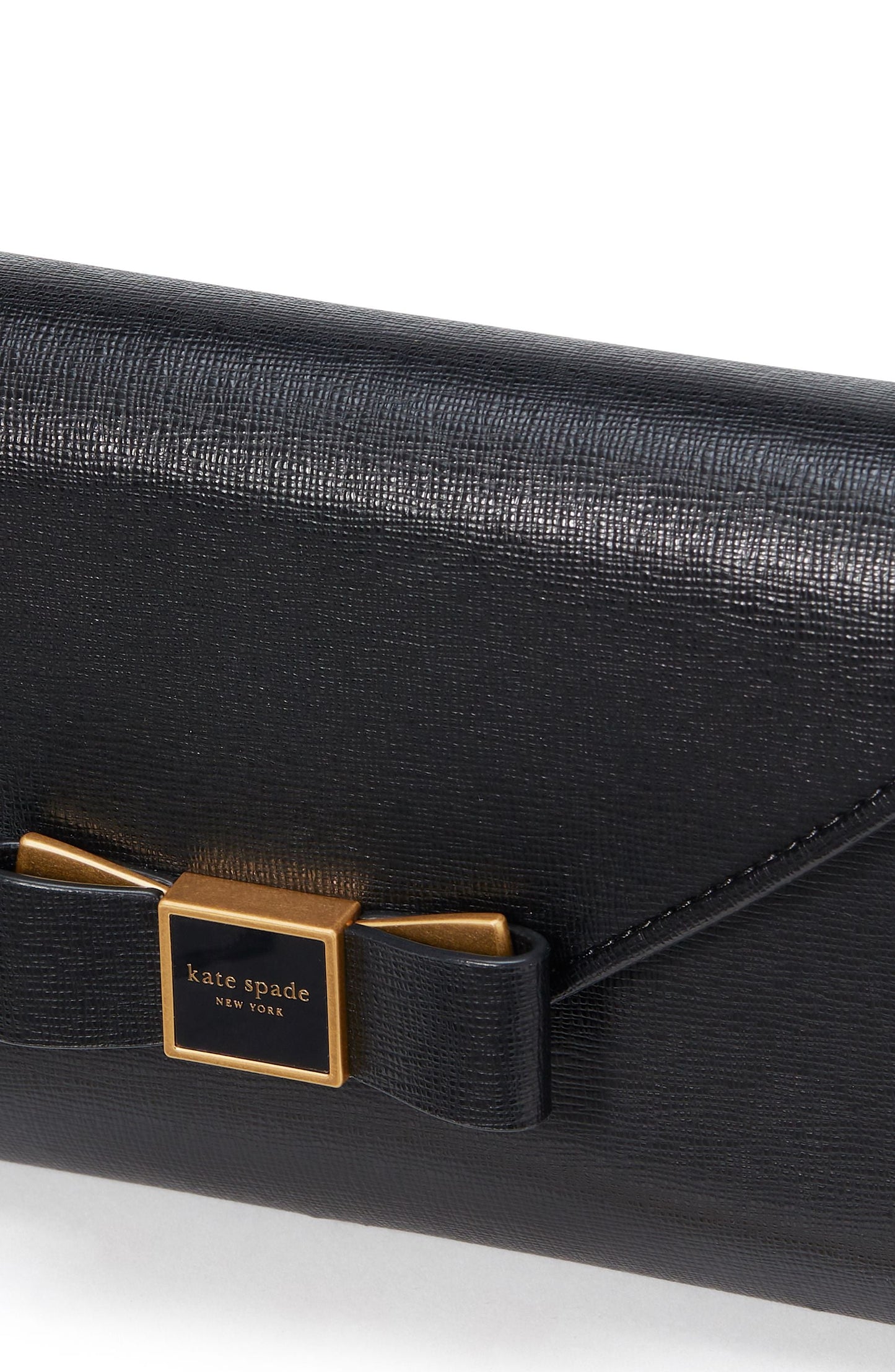 KF927_Morgan Bow Embellished Envelope Flap Crossbody_Black