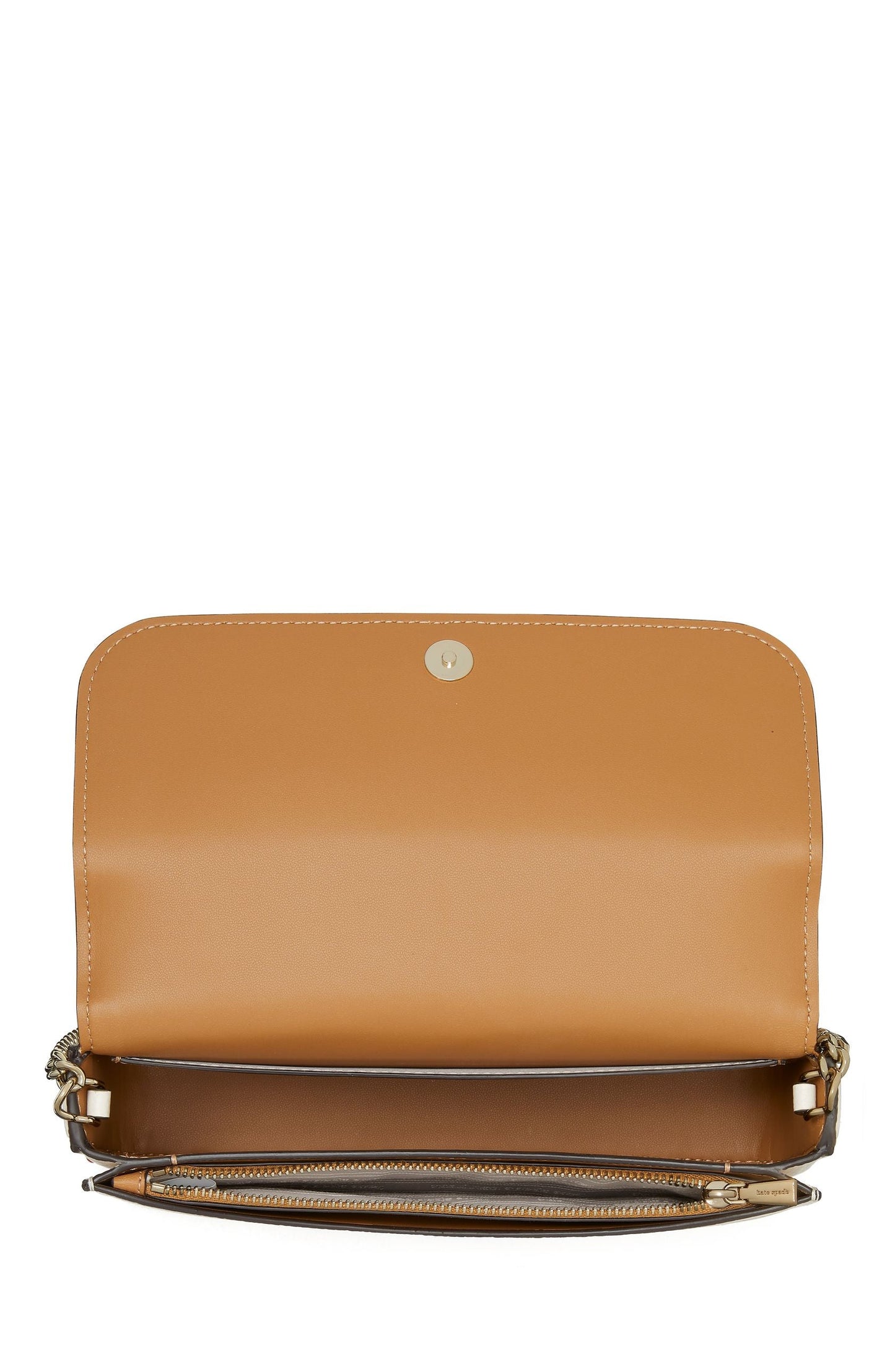 Ava Pebbled Leather Flap Chain Wallet