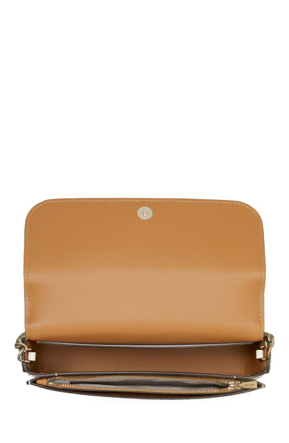 Ava Pebbled Leather Flap Chain Wallet