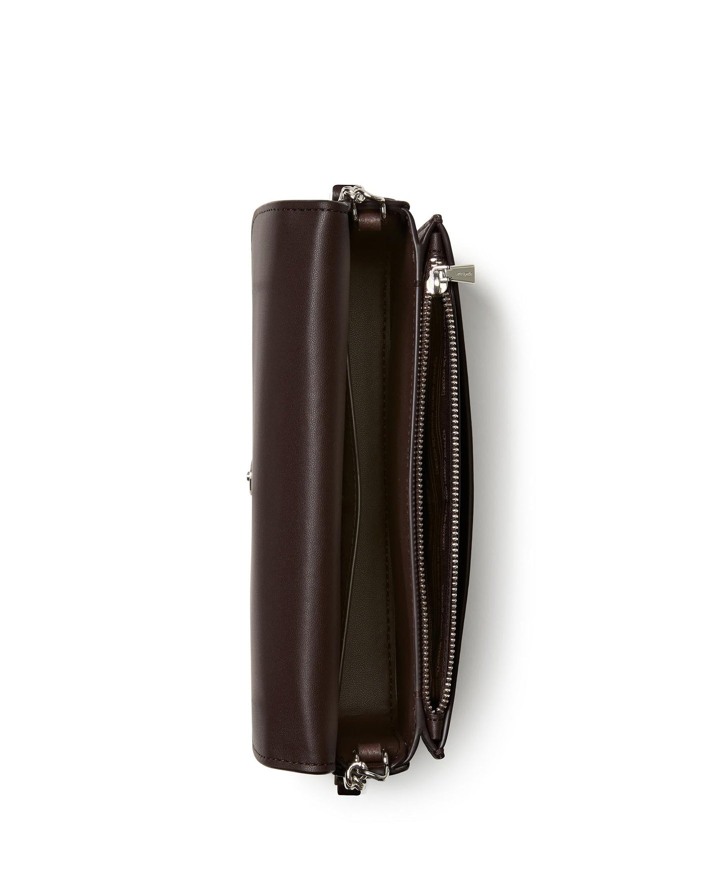 Ava Pebbled Leather Flap Chain Wallet