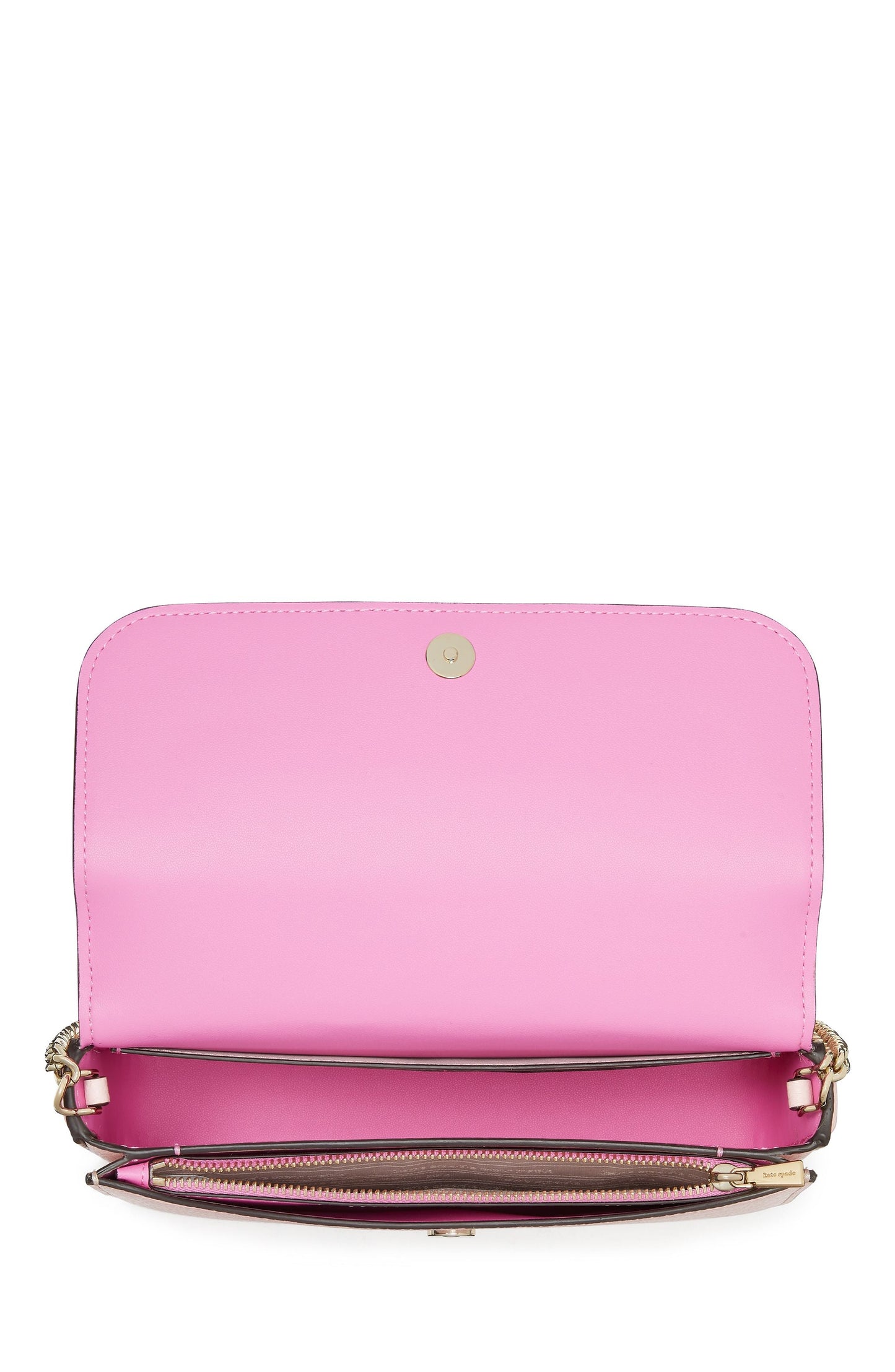 Ava Pebbled Leather Flap Chain Wallet