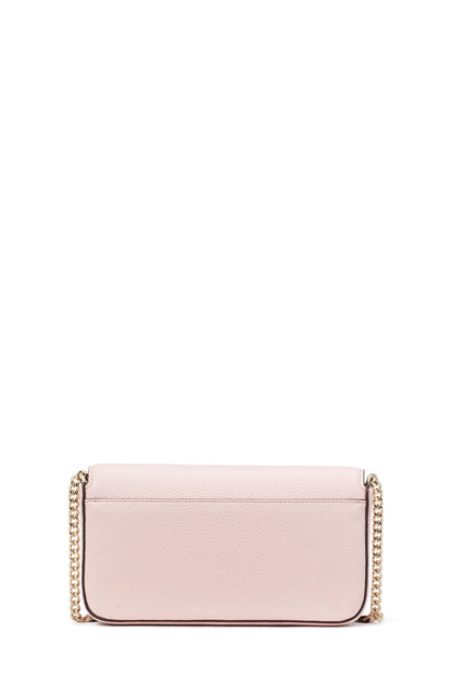 Ava Pebbled Leather Flap Chain Wallet