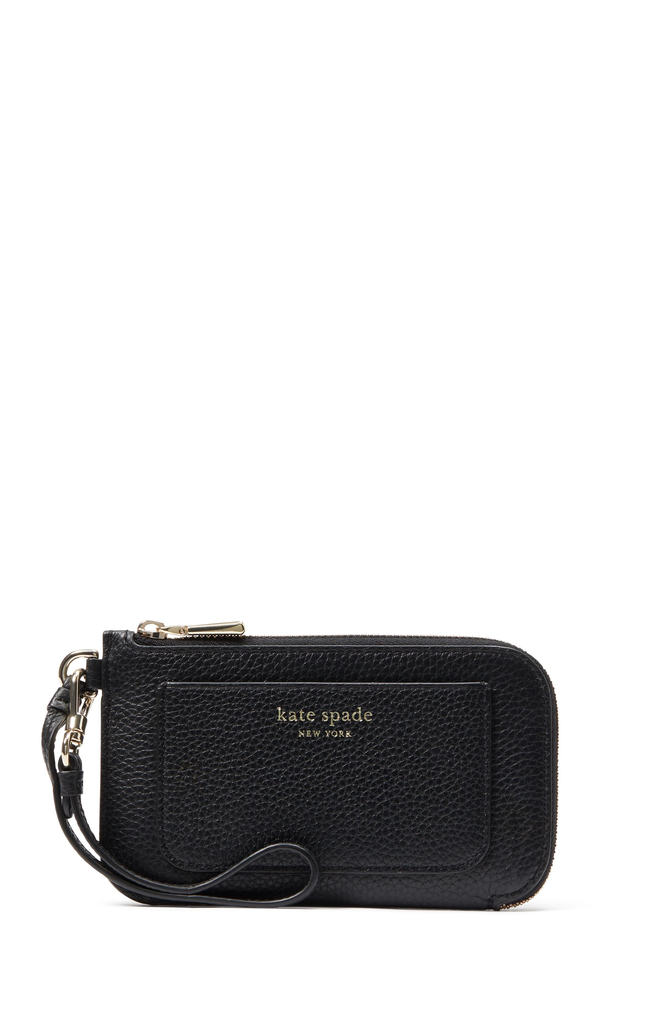KF934-Ava Coin Card Case Wristlet-Black