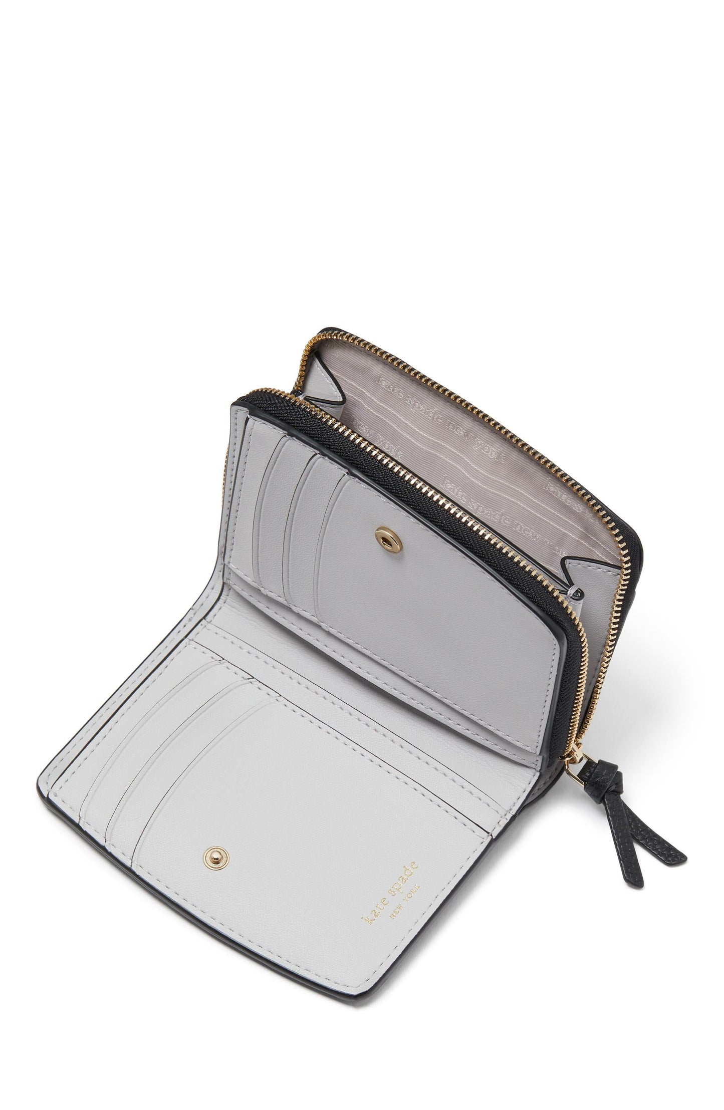 KF937-Ava Zip Bifold Wallet-Black