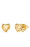 KG276-Golden Hour Mini Heart Studs -Gold