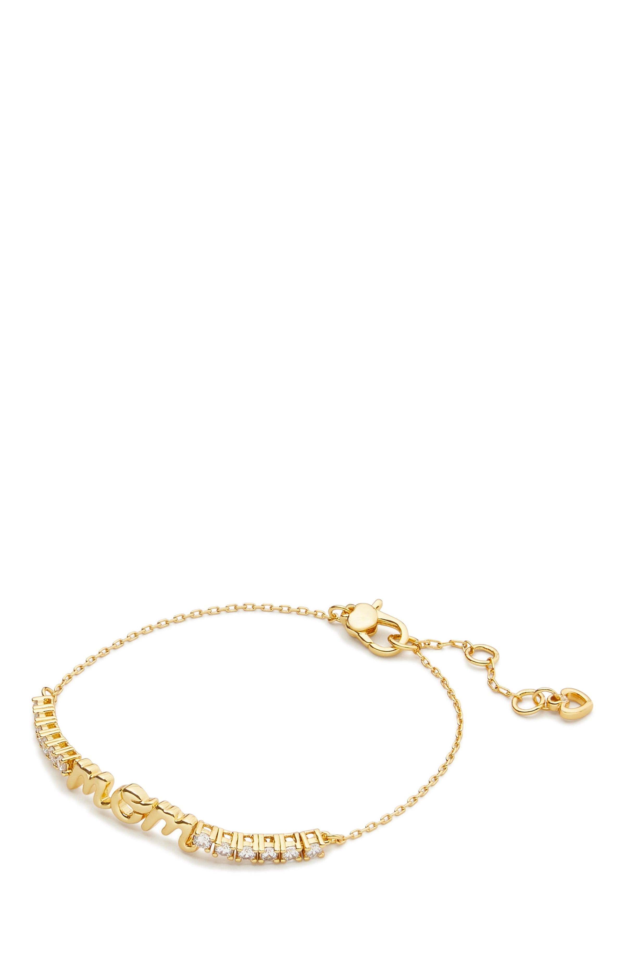 KG321_Love You, Mom Bracelet_Clear/Gold