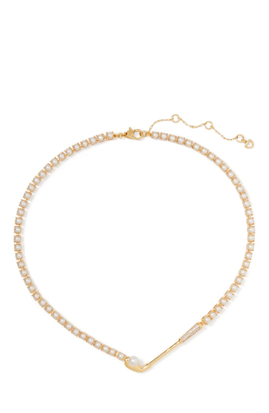 KG358-CLB TENNIS NECK-Cream/Gold