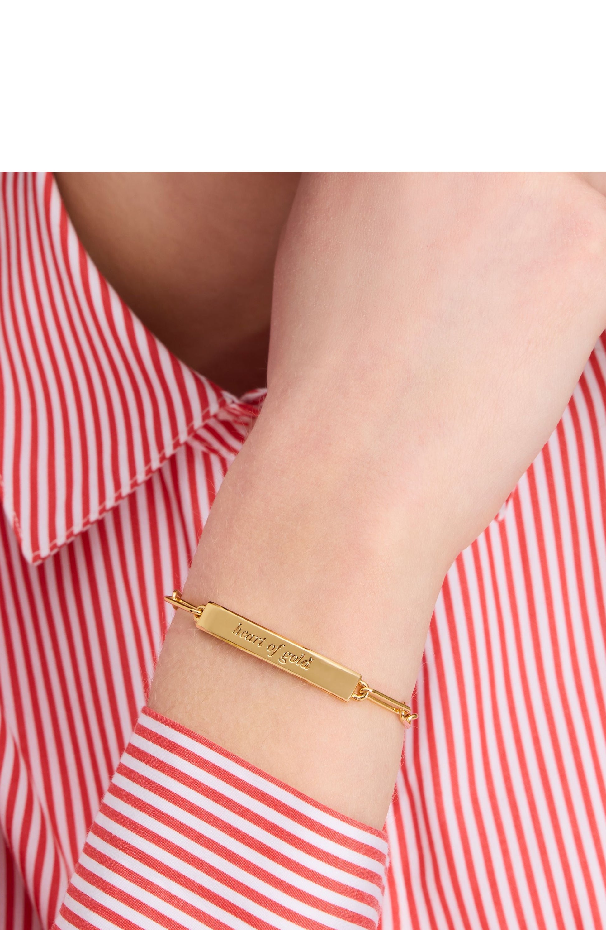 kg396_Heart Of Gold ID Bracelet_Gold