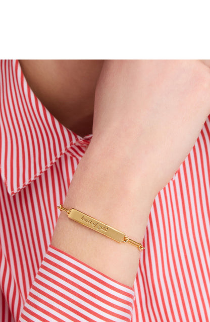 kg396_Heart Of Gold ID Bracelet_Gold
