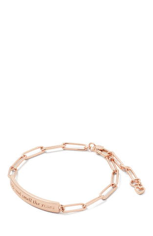 KG407_Stop And Smell The Roses ID Bracelet_Rosegold