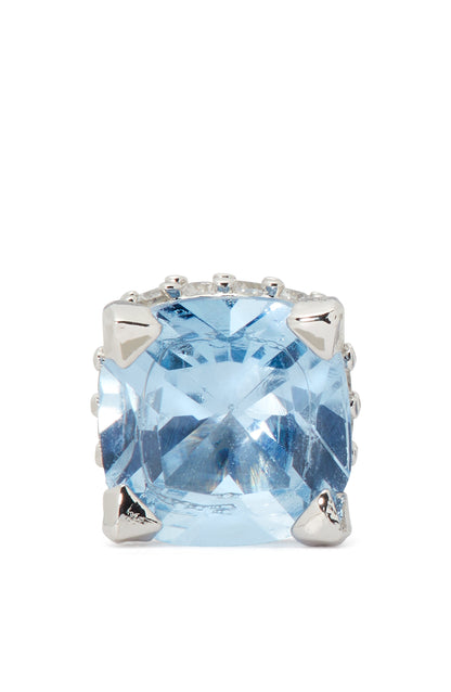 KG881-SQUR STUDS 6MM-Light Sapphire/Silve