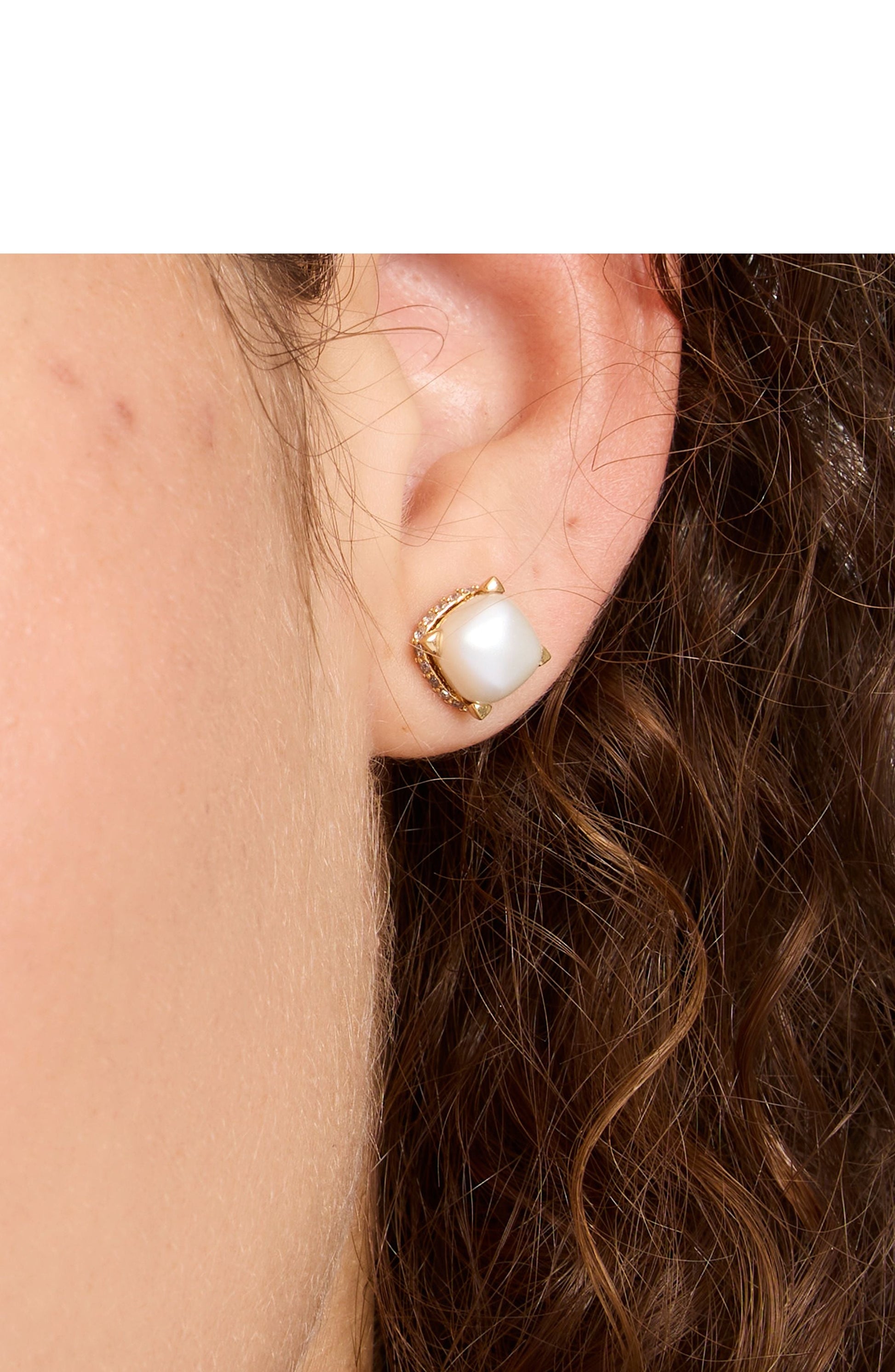 KG888-LG SQU STD 8MM-Cream/Gold