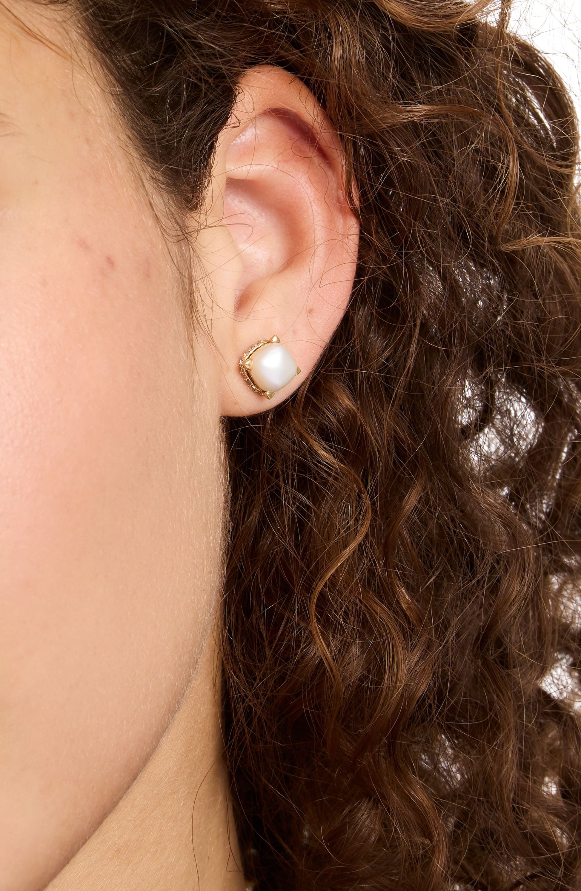 KG888-LG SQU STD 8MM-Cream/Gold