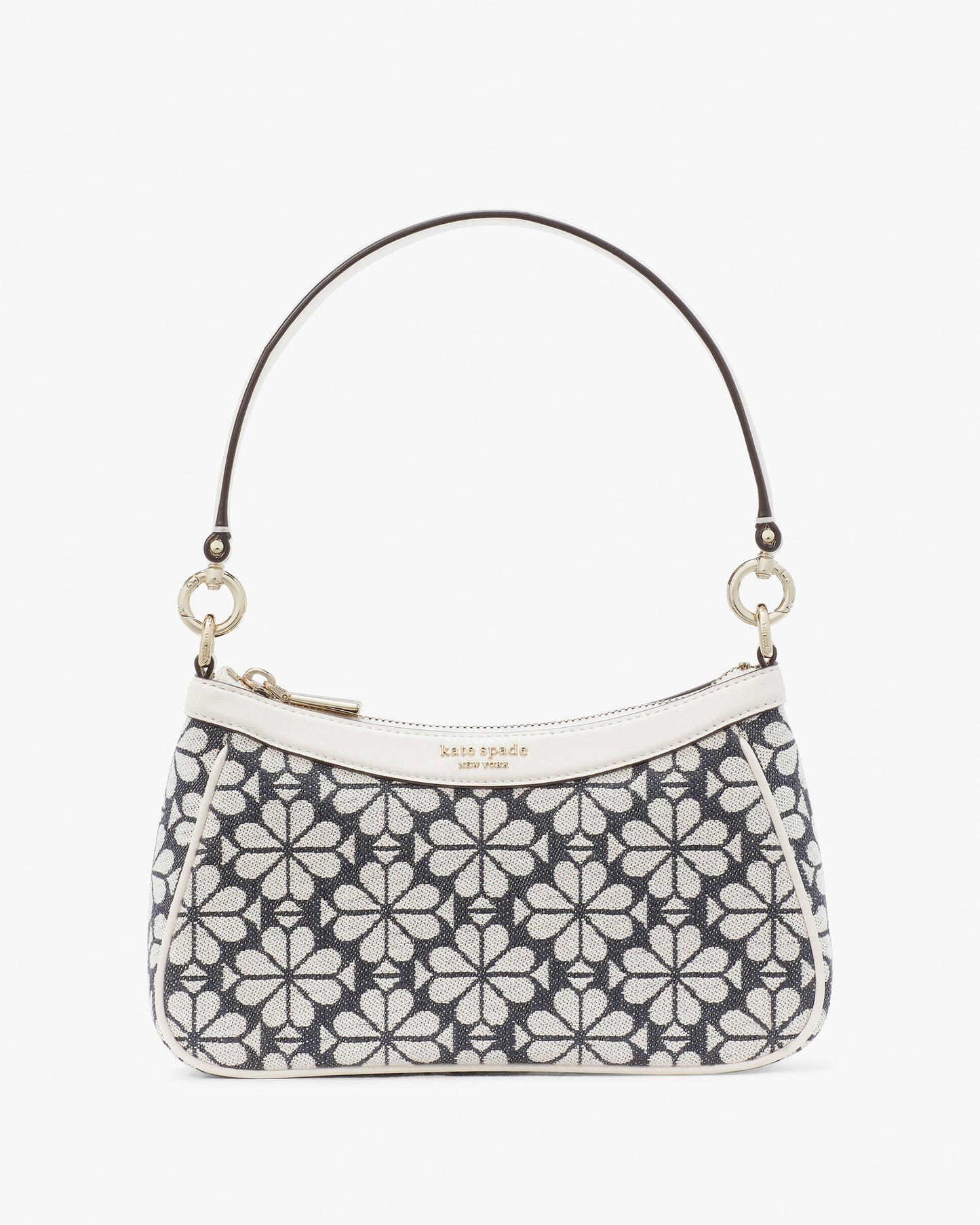 KG905_Spade Flower Jacquard Convertible Shoulder Bag_Charcoal Grey Multi