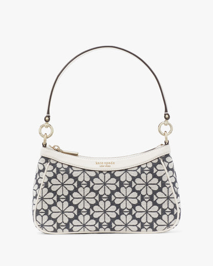 KG905_Spade Flower Jacquard Convertible Shoulder Bag_Charcoal Grey Multi