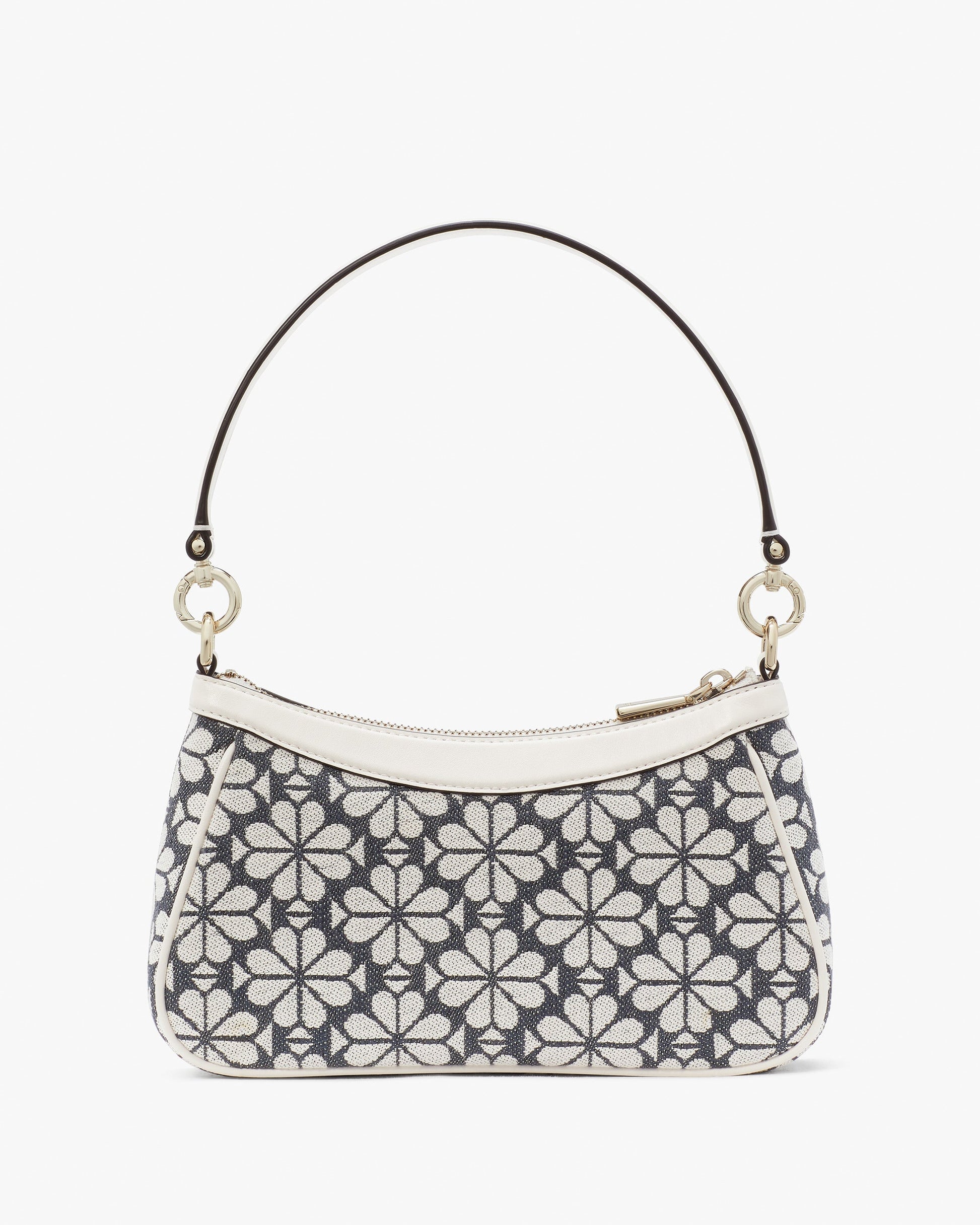 KG905_Spade Flower Jacquard Convertible Shoulder Bag_Charcoal Grey Multi