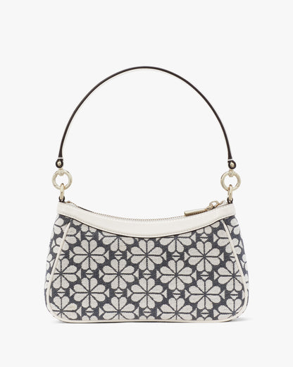 KG905_Spade Flower Jacquard Convertible Shoulder Bag_Charcoal Grey Multi