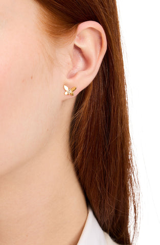 KG913-MINI STUDS-Clear/Gold