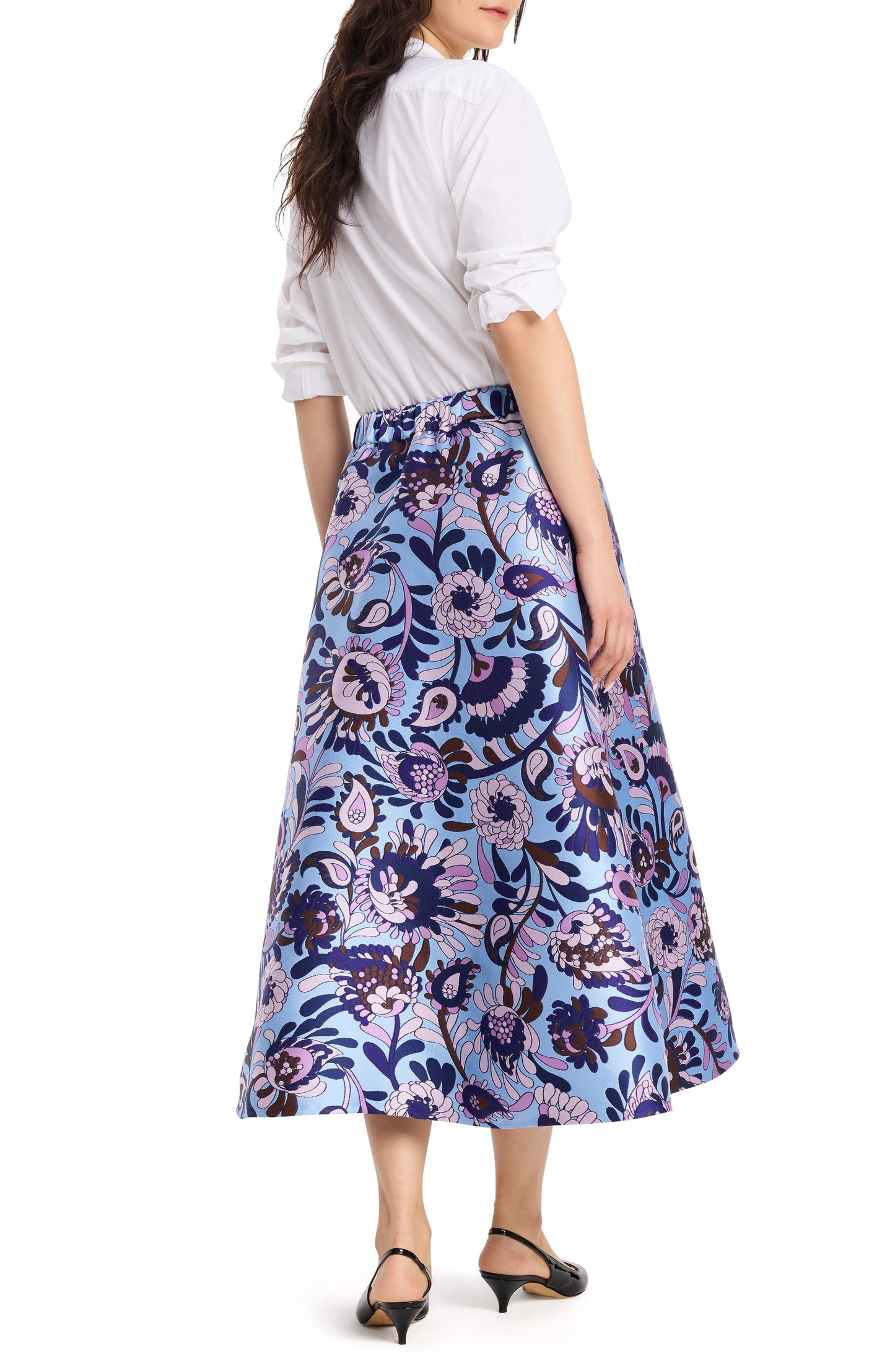 Autumn Paisley Midi Skirt