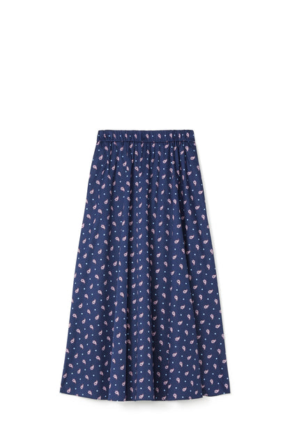 Paisley Foulard Midi Skirt