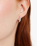 KH631-Brilliant Statements Metal Huggies-Silver