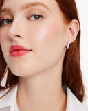 KH631-Brilliant Statements Metal Huggies-Silver