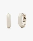 KH631-Brilliant Statements Metal Huggies-Silver