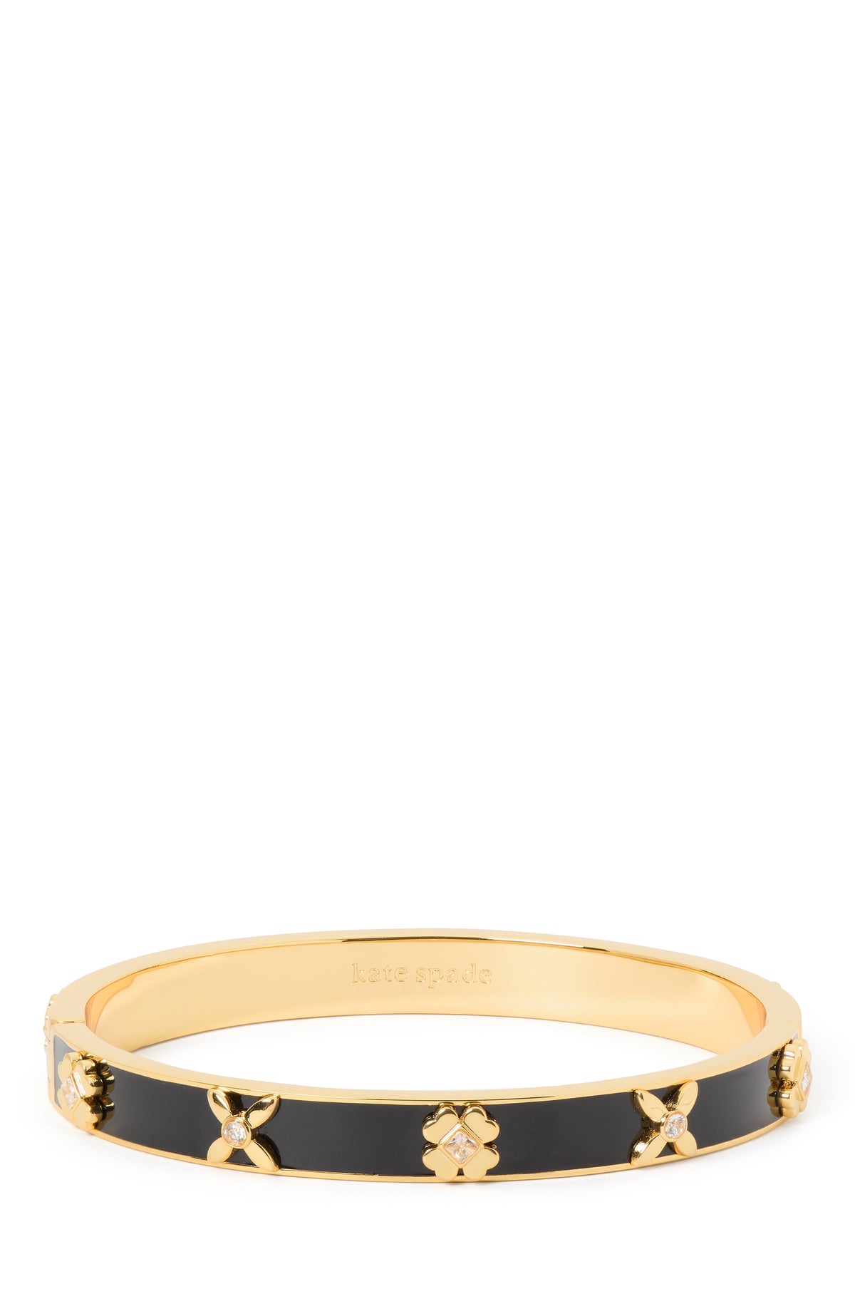 KH667_Hinged Bangle_Black/Gold