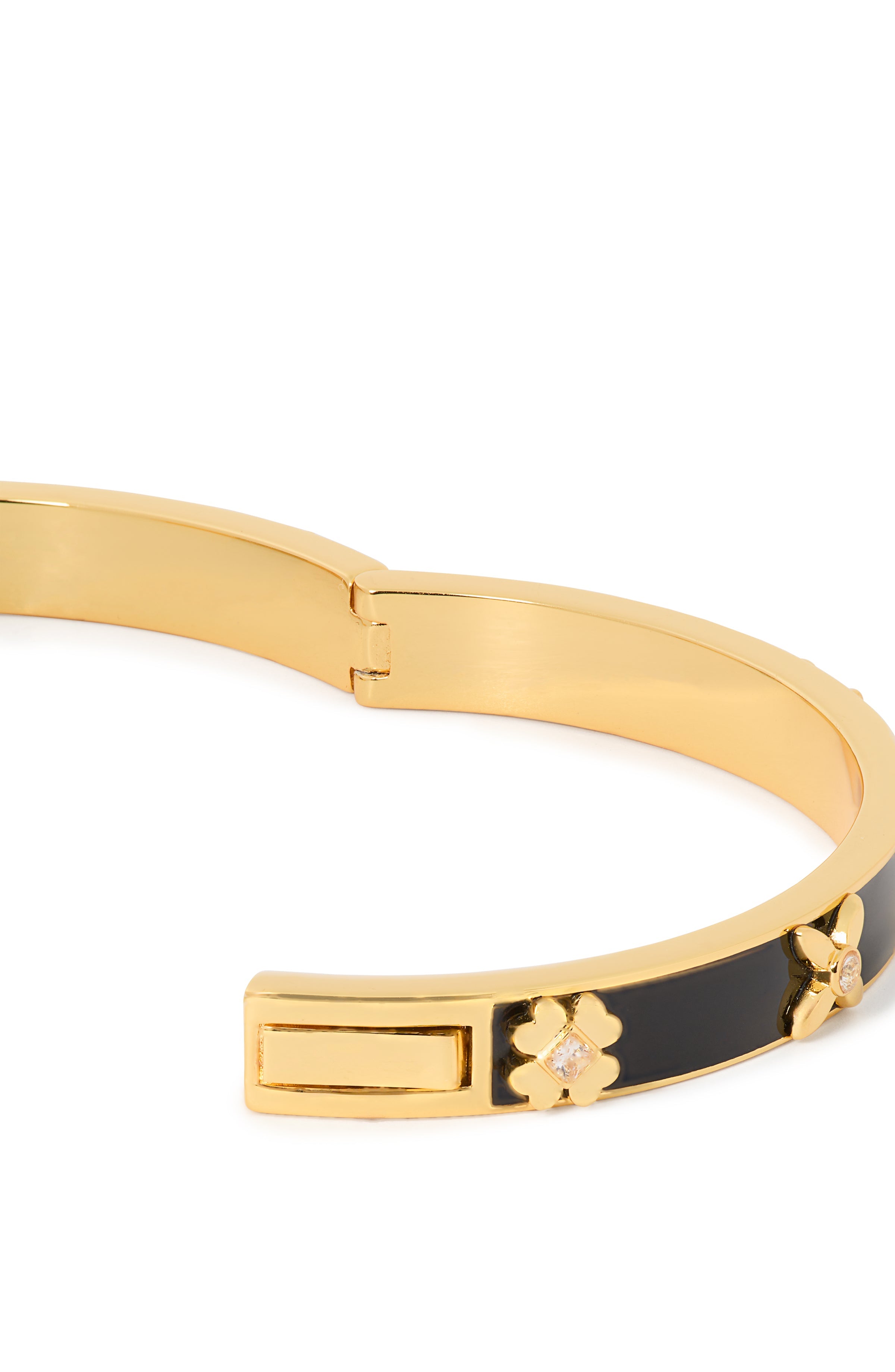 KH667_Hinged Bangle_Black/Gold