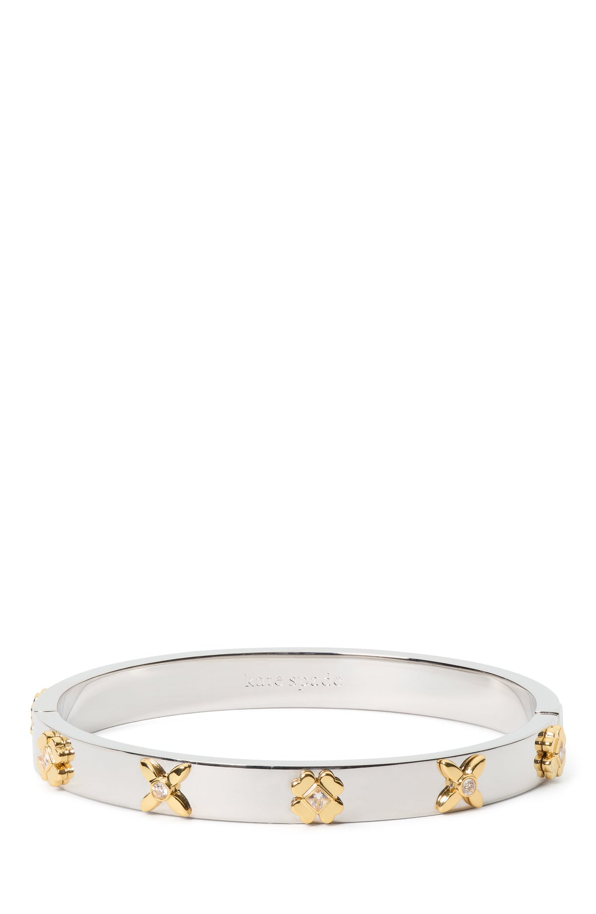 KH668_Hinged Bangle_Silver Gold