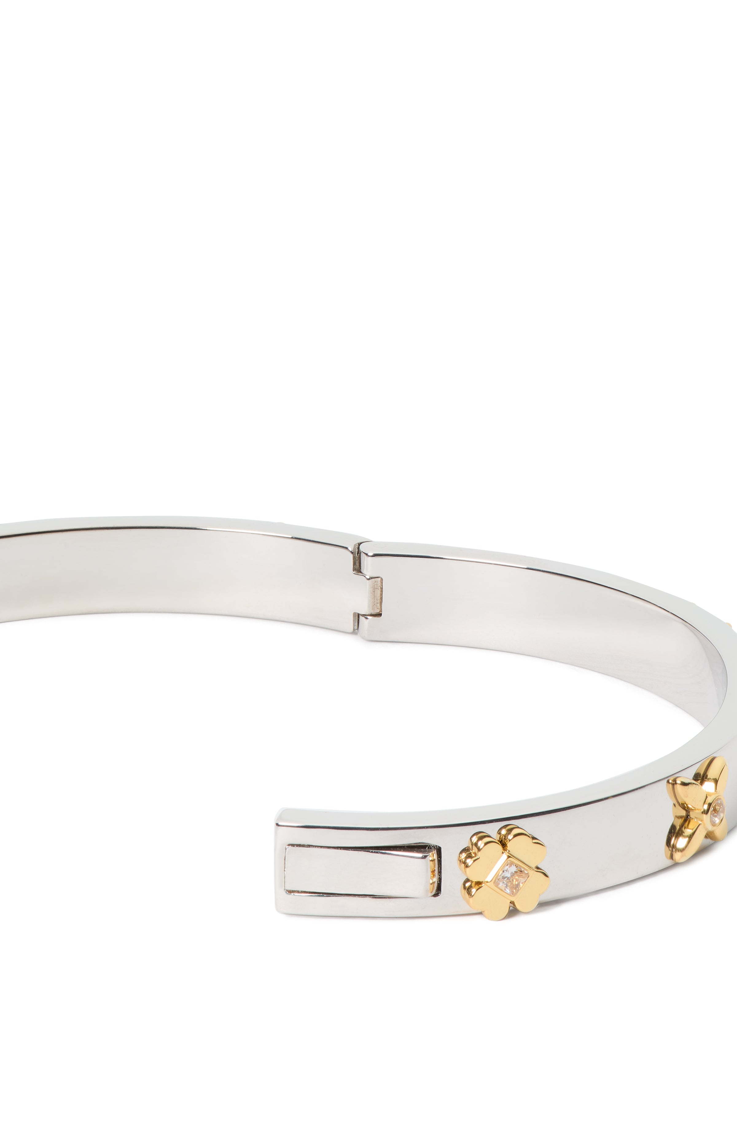 KH668_Hinged Bangle_Silver Gold