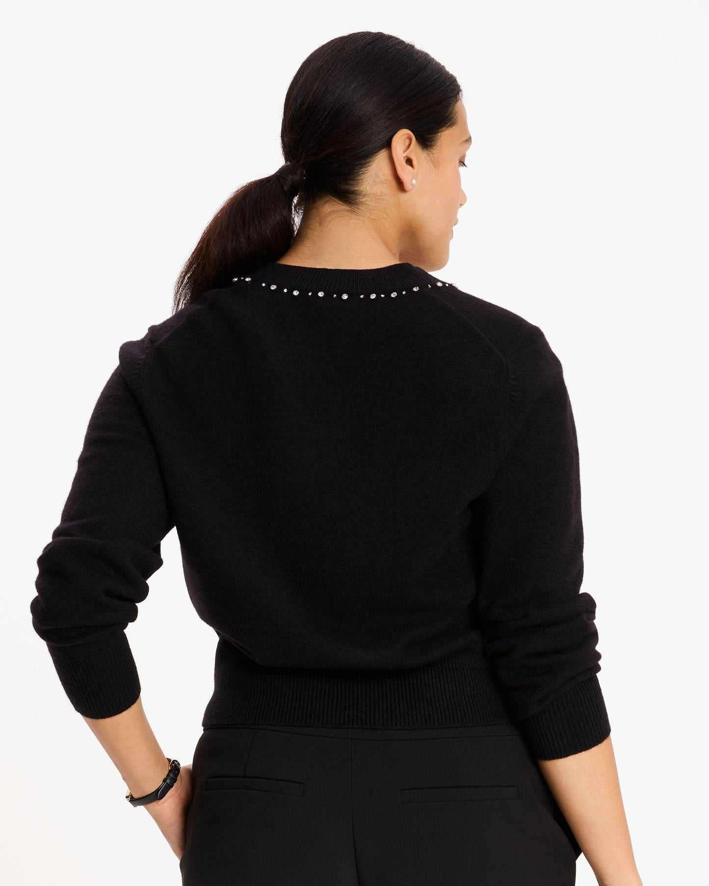 Embellished V-Neck Sweater