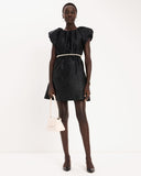 Fall Poppies Taffeta Dress