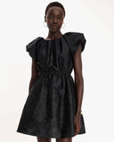Fall Poppies Taffeta Dress
