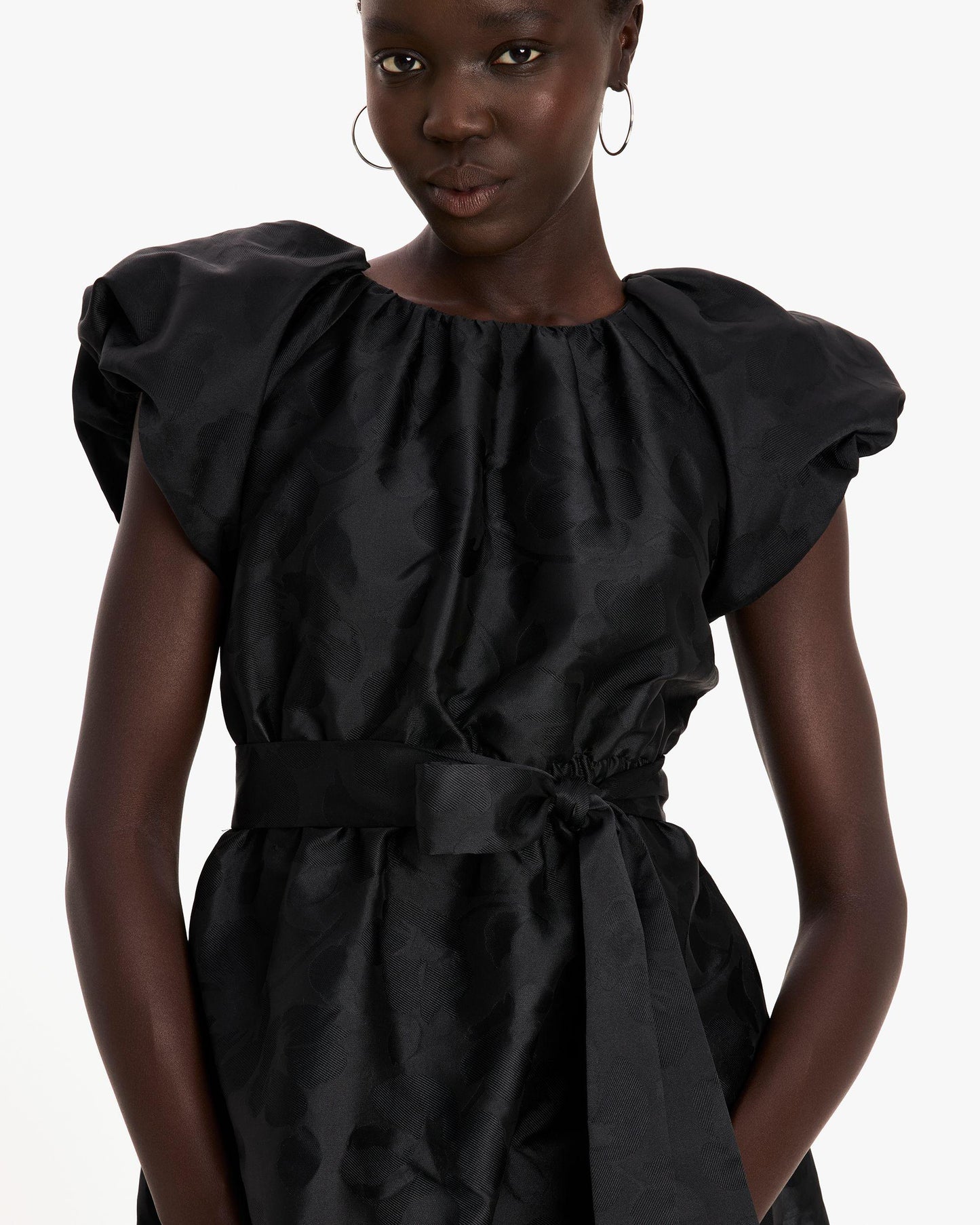 Fall Poppies Taffeta Dress