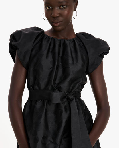 Fall Poppies Taffeta Dress