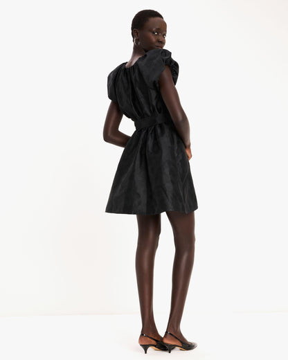 Fall Poppies Taffeta Dress