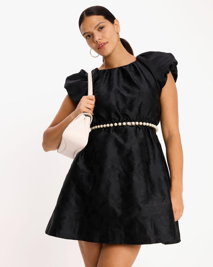 Fall Poppies Taffeta Dress
