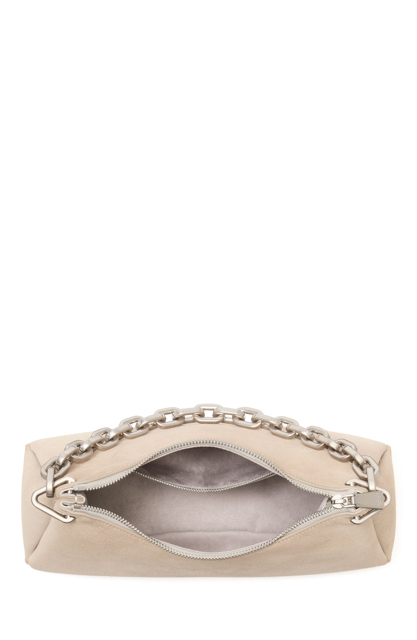 Grace Glitter Suede Chain Shoulder Bag