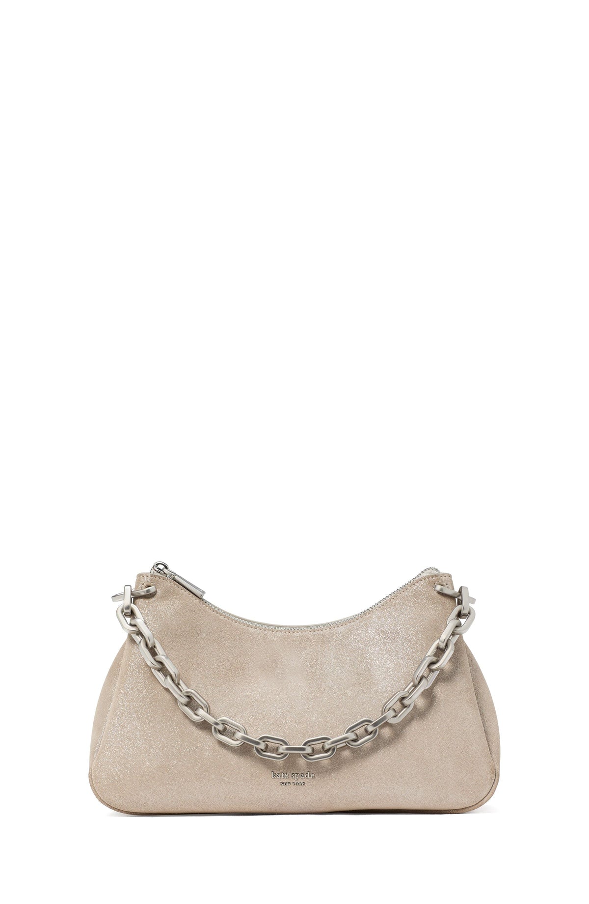 Grace Glitter Suede Chain Shoulder Bag