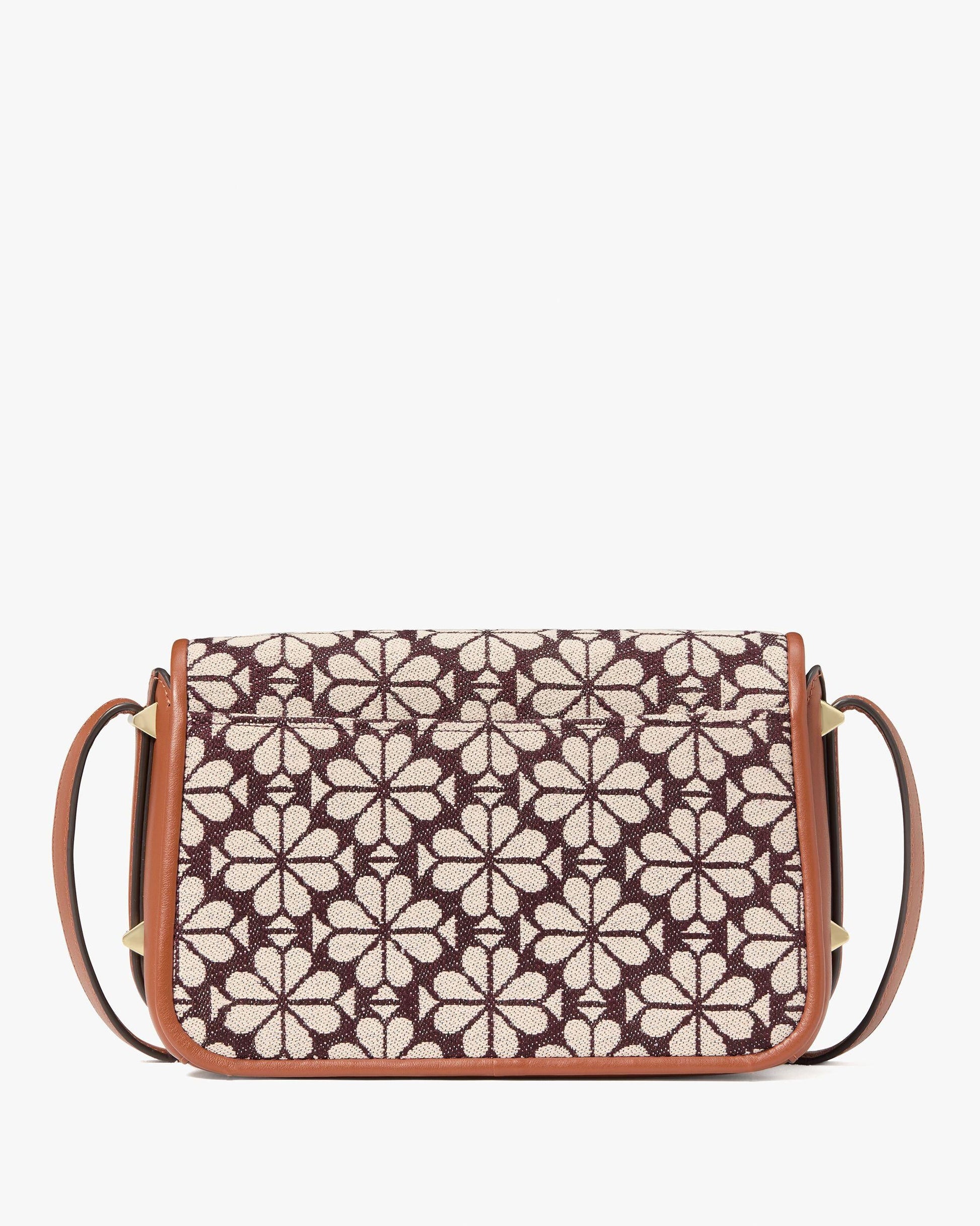 KI453-Spade Flower Jacquard Small Flap Crossbody-SAS
