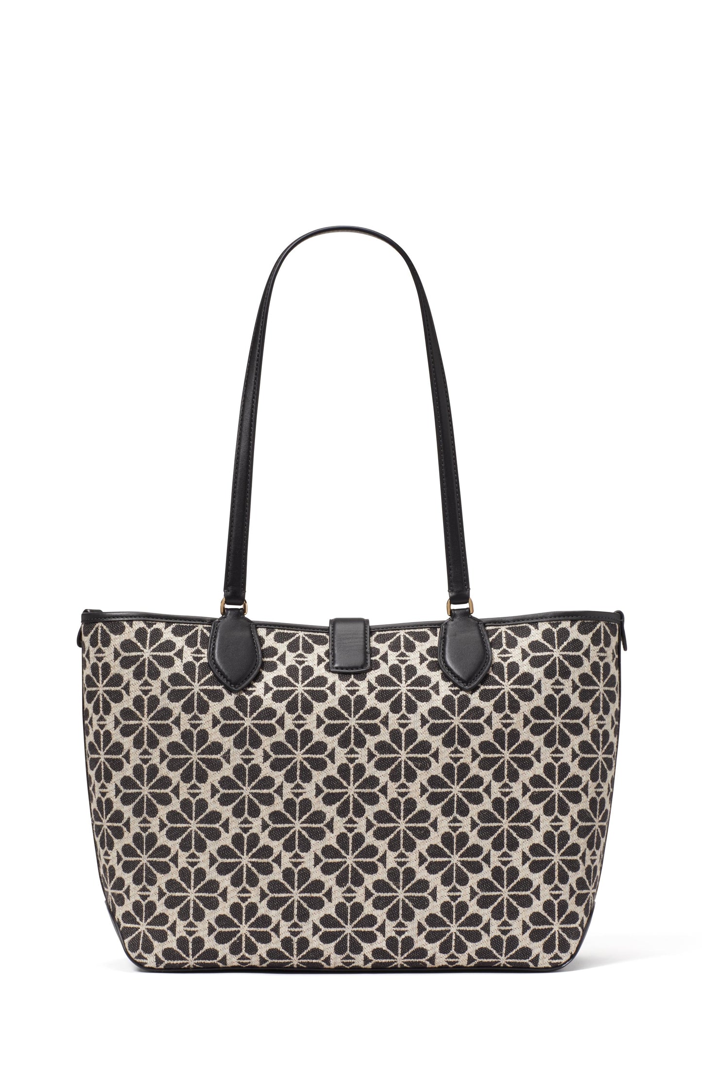 KI456-Spade Flower Jacquard Medium Open Tote-SAS